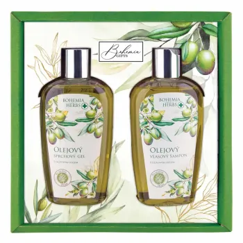 BOHEMIA Kosmetická sada – gel 250 ml a šampon 250 ml – Oliva BOHEMIA Kosmetická sada – gel 250 ml a šampon 250 ml – Oliva