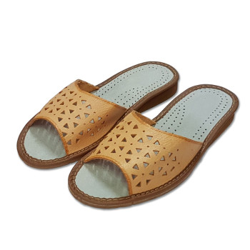 Women's Slippers made of natural leather 08