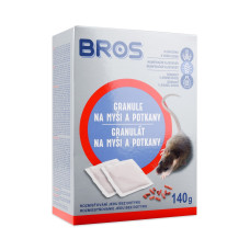 BROS Rodenticid  granule na myši a potkany 7 x 20 g