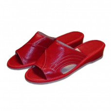 Leather Wedge Slippers
