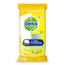 Dettol Univerzální čistící ubrousky Citron & Limetka, 32 ks