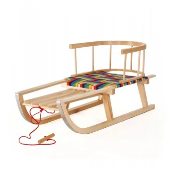 Dětské dřevěné bukové sáňky 90 cm