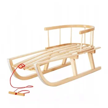 Dětské dřevěné bukové sáňky KLASIK 90 cm
