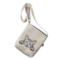 Filcová kabelka - Francouzská kočka