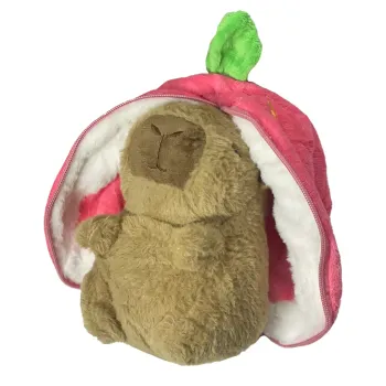 Plyšová kapybara Strawberry - 25 cm