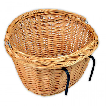 Wicker bicycle basket for pets