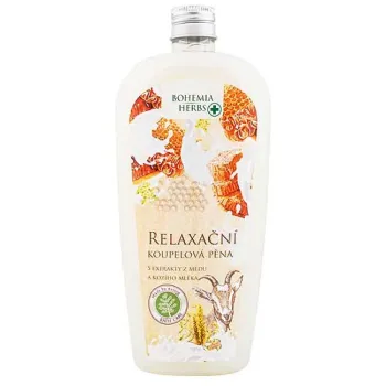 Koupelová pěna relaxační med a kozí mléko 500 ml