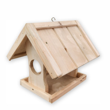 Wooden bird feeder 12