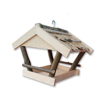 Wooden bird feeder