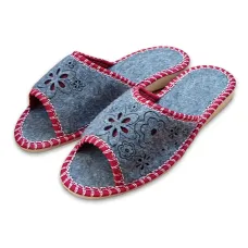 Pantofle filcové dámské otevřené 21A19 Pantofle filcové dámské otevřené 21A19