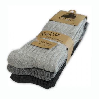 Wool Alpaca men's socks - 3 paires