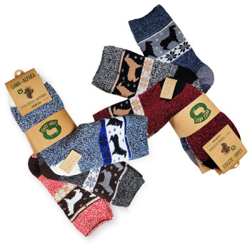 Vlněné ponožky Alpaka dámské - sada 3 páry