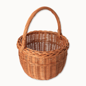 Proutěný košík přírodní kulatý Ø 30 cm