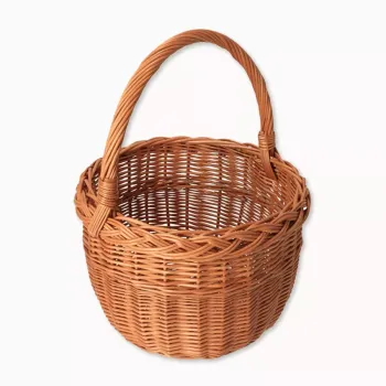Proutěný košík přírodní - malý kulatý Ø 23 cm