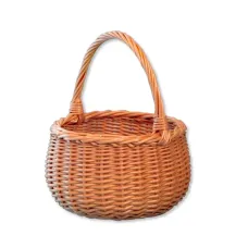 Proutěný košík přírodní - malý kulatý Ø 15 cm