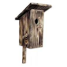 Dřevěná ptačí budka – opalované dřevo Dřevěná ptačí budka – opalované dřevo
