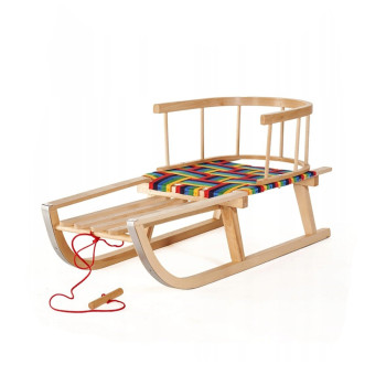 Dětské dřevěné bukové sáňky 90 cm