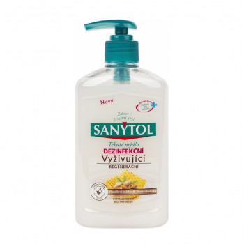 Sanytol vyživující regenerační dezinfekční tekuté mýdlo Mandlové mléko a Mateří kašička