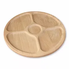Bukové kulaté servírovací prkénko na maso a sýry Ø 33 cm