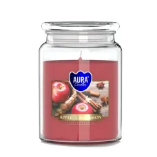 Vonná svíčka ve skle s víkem APPLE - CINNAMON 500 g