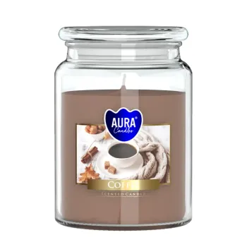 Vonná svíčka ve skle s víkem COFFEE 500 g Vonná svíčka ve skle s víkem COFFEE 500 g