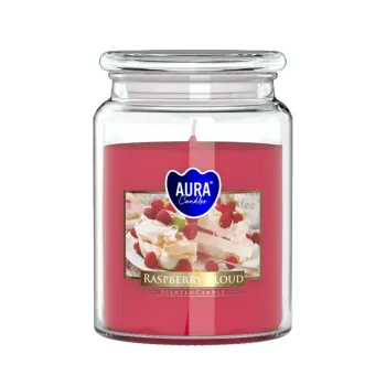 Vonná svíčka ve skle s víkem RASPBERRY CLOUD 500 g