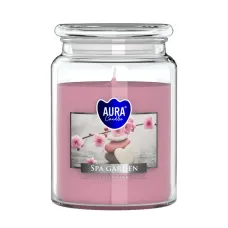 Vonná svíčka ve skle s víkem - SPA GARDEN 500 g