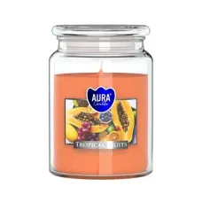 Vonná svíčka ve skle s víkem TROPICAL FRUITS 500 g
