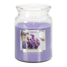 Vonná svíčka ve skle s víkem LAVENDER 500 g