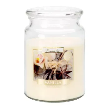 Vonná svíčka ve skle s víkem VANILLA 500 g
