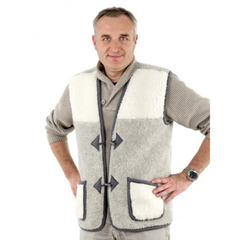 Wool vest ALPEN  bicolour - pins