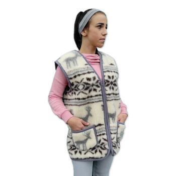 Wool vest ALPEN- zip 40