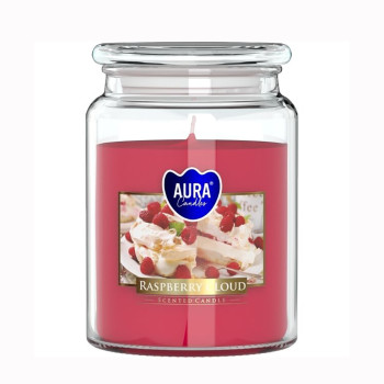 Vonná svíčka ve skle s víkem RASPBERRY CLOUD 500 g